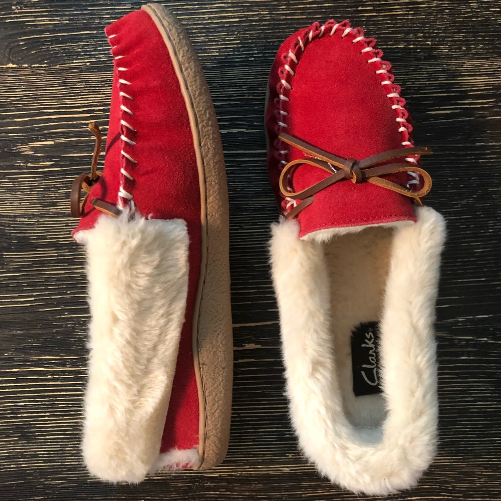 3 for $50 Red Slippers by Clark’s